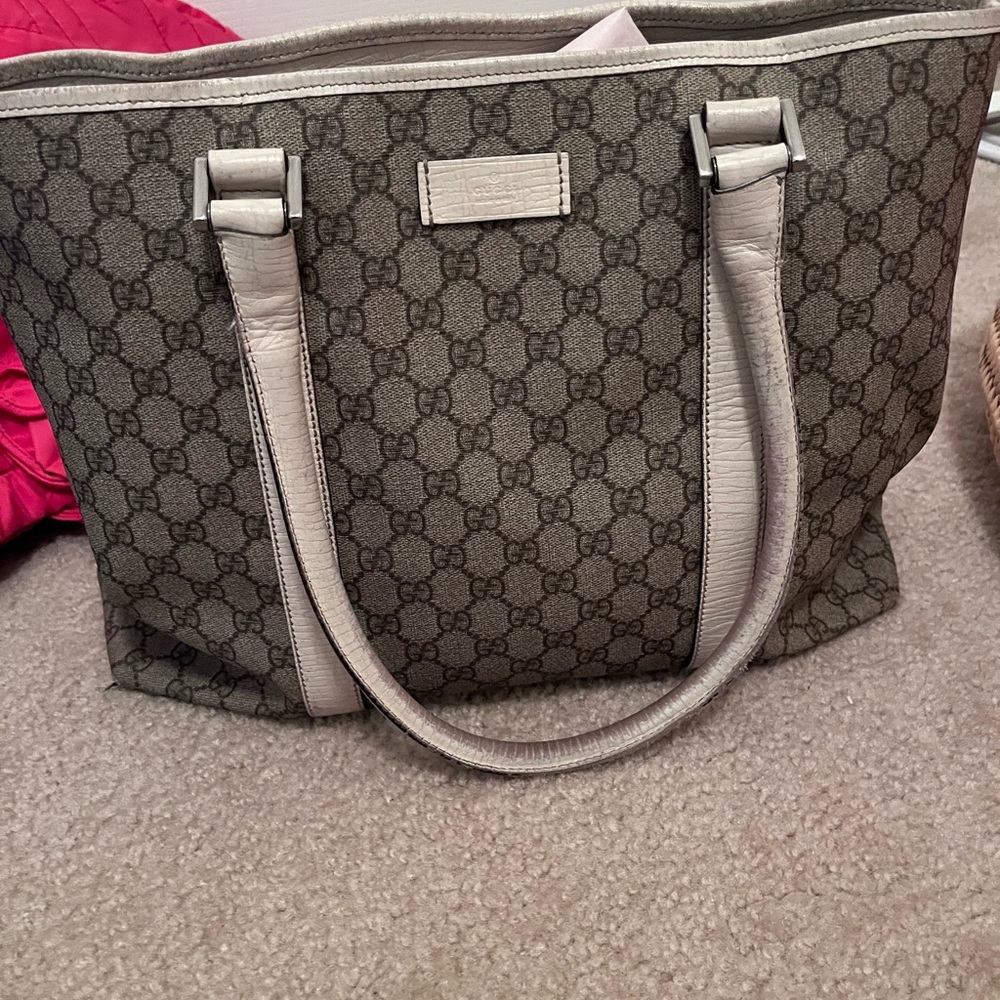 Gucci leather tote bag